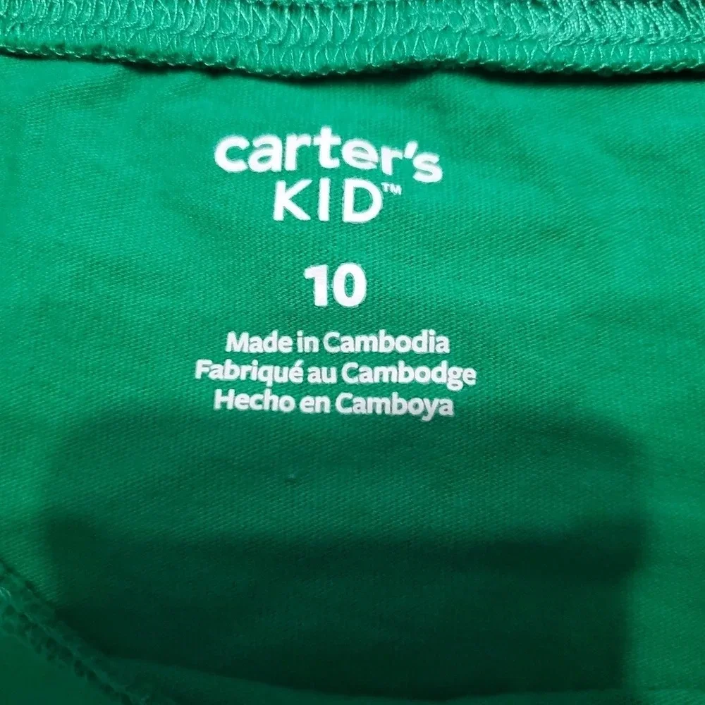 Carter's Kid Boy's Christmas Santa Long Sleeved Shirt 10